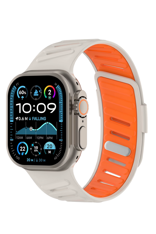 Watch Ultra 49mm Twin Silikon Kordon - Turuncu