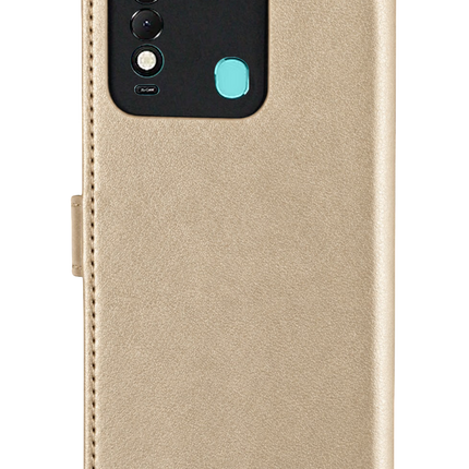 Tecno Spark 8T Trend S Plus Kapaklı Telefon Kılıf - Gold