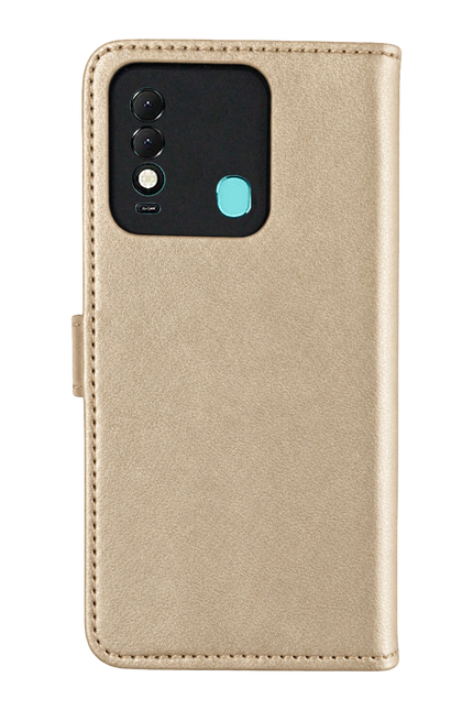 Tecno Spark 8T Trend S Plus Kapaklı Telefon Kılıf - Gold