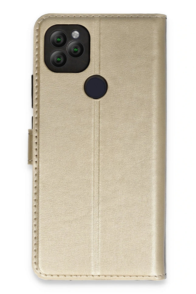 General Mobile GM 22 Trend S Plus Kapaklı Kılıf - Gold