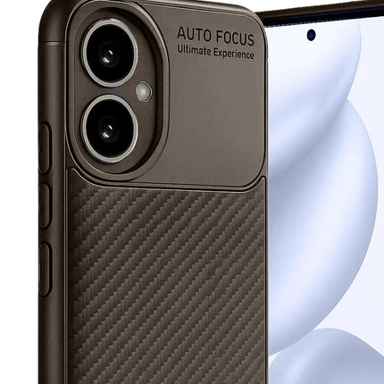Honor 400 Auto Focus Karbon Kapak Kılıf - Kahverengi 3