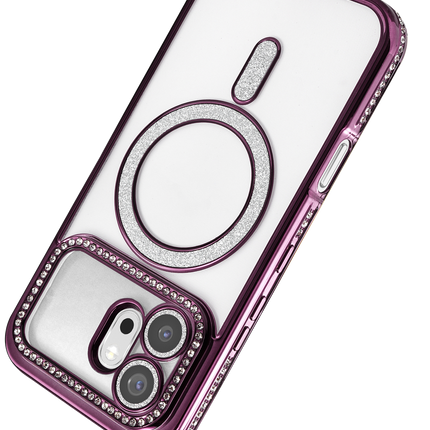 Honor 600 Joke Simli Magneticsafe Kılıf - Derin Mor 3