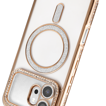 Honor 600 Joke Simli Magneticsafe Kılıf - Gold 3