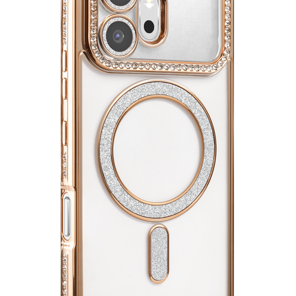 Honor 600 Joke Simli Magneticsafe Kılıf - Gold 2