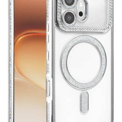 Honor 600 Joke Simli Magneticsafe Kılıf - Gümüş