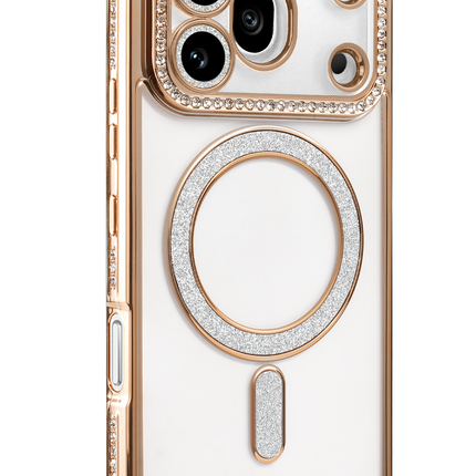 Honor 600 Pro Joke Simli Magneticsafe Kılıf - Gold 2