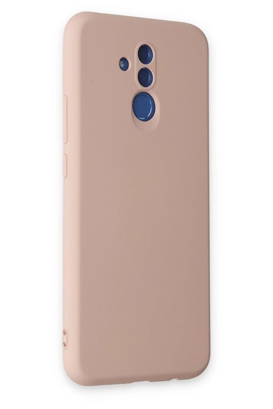 Huawei Mate 20 Lite Nano içi Kadife Silikon Kılıf - Pudra 2
