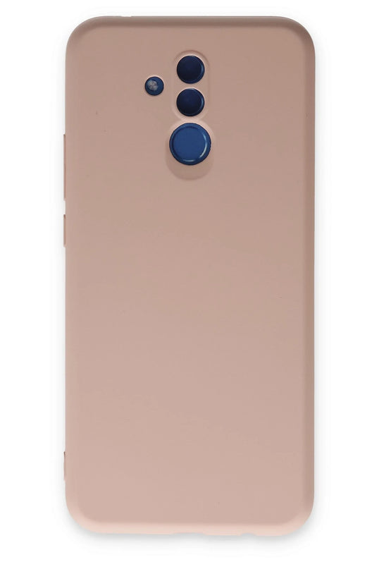 Huawei Mate 20 Lite Nano içi Kadife Silikon Kılıf - Pudra