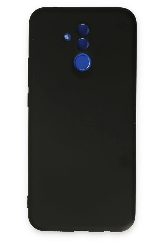 Huawei Mate 20 Lite Nano içi Kadife Silikon Kılıf - Siyah
