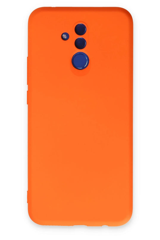 Huawei Mate 20 Lite Nano içi Kadife Silikon Kılıf - Turuncu