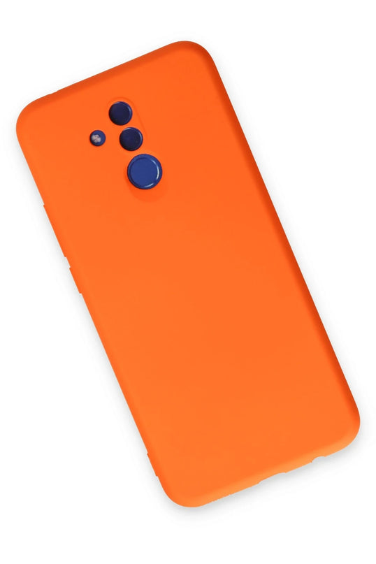 Huawei Mate 20 Lite Nano içi Kadife Silikon Kılıf - Turuncu 3