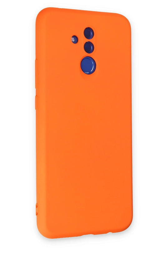 Huawei Mate 20 Lite Nano içi Kadife Silikon Kılıf - Turuncu 2