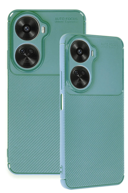 Huawei Nova 12 SE Auto Focus Karbon Kapak Kılıf - Koyu Yeşil 3