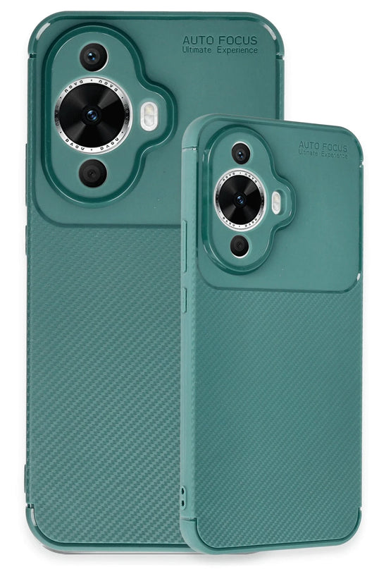 Huawei Nova 12S Auto Focus Karbon Kapak Kılıf - Koyu Yeşil 3