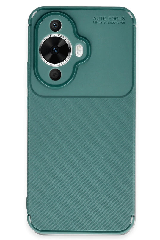 Huawei Nova 12S Auto Focus Karbon Kapak Kılıf - Koyu Yeşil