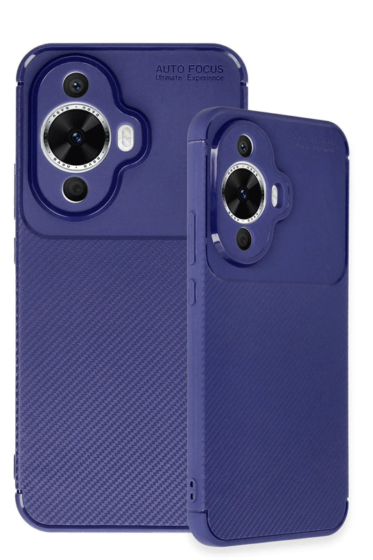 Huawei Nova 12S Auto Focus Karbon Kapak Kılıf - Lacivert 3