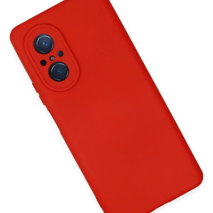 Huawei Nova 9 SE Nano içi Kadife Silikon Kılıf - Kırmızı 3