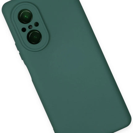 Huawei Nova 9 SE Nano içi Kadife Silikon Kılıf - Koyu Yeşil 3