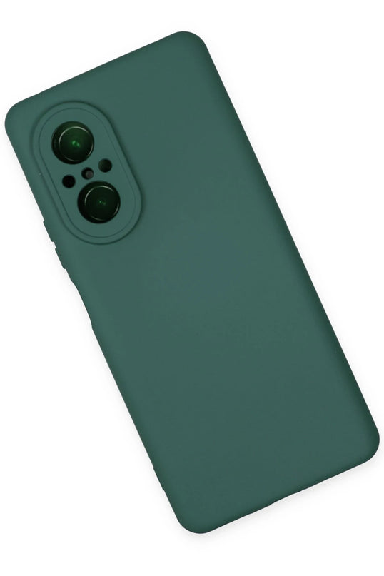 Huawei Nova 9 SE Nano içi Kadife Silikon Kılıf - Koyu Yeşil 3
