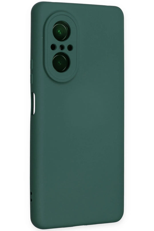 Huawei Nova 9 SE Nano içi Kadife Silikon Kılıf - Koyu Yeşil 2