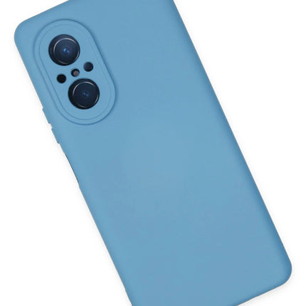 Huawei Nova 9 SE Nano içi Kadife Silikon Kılıf - Mavi 3