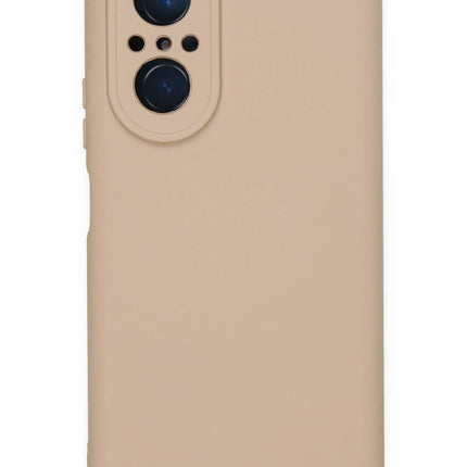 Huawei Nova 9 SE Nano içi Kadife Silikon Kılıf - Pudra