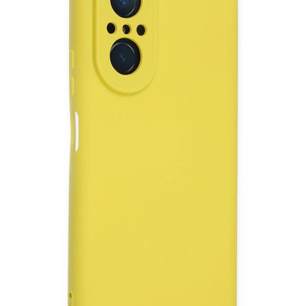 Huawei Nova 9 SE Nano içi Kadife Silikon Kılıf - Sarı 2