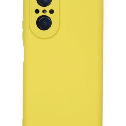 Huawei Nova 9 SE Nano içi Kadife Silikon Kılıf - Sarı