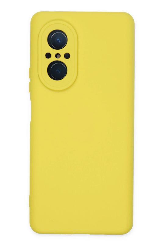 Huawei Nova 9 SE Nano içi Kadife Silikon Kılıf - Sarı