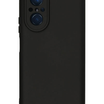 Huawei Nova 9 SE Nano içi Kadife Silikon Kılıf - Siyah