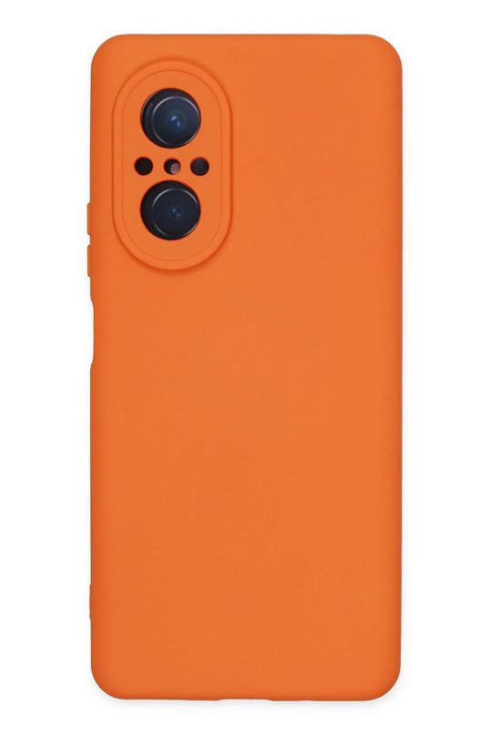 Huawei Nova 9 SE Nano içi Kadife Silikon Kılıf - Turuncu