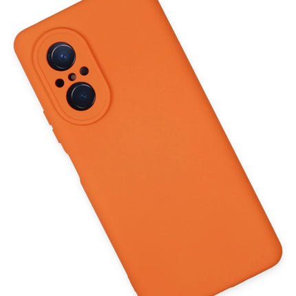 Huawei Nova 9 SE Nano içi Kadife Silikon Kılıf - Turuncu 3