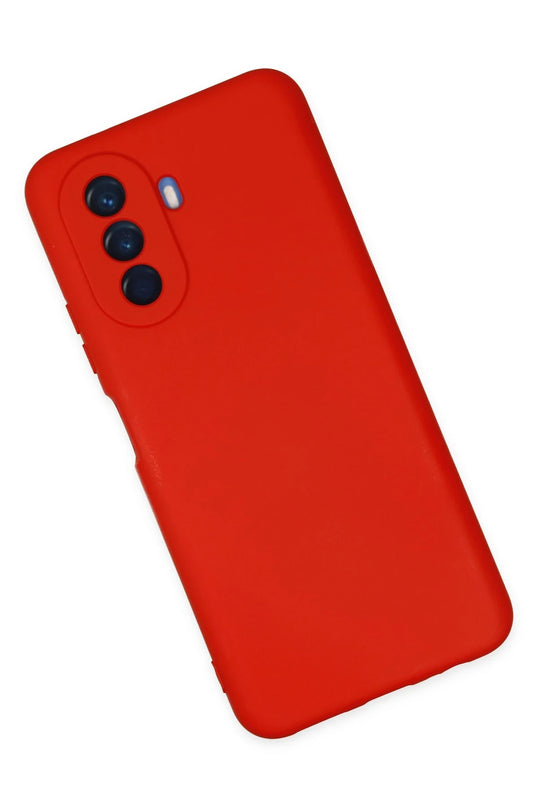 Huawei Nova Y70 Nano içi Kadife Silikon Kılıf - Kırmızı 3