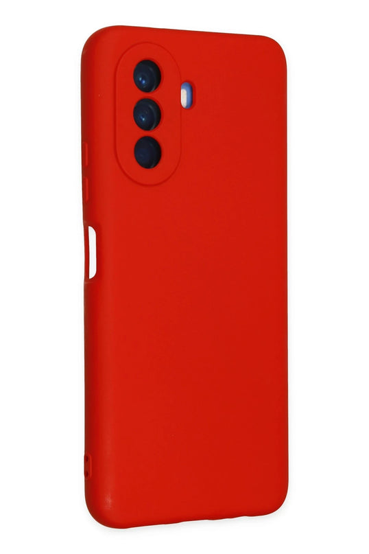 Huawei Nova Y70 Nano içi Kadife Silikon Kılıf - Kırmızı 2