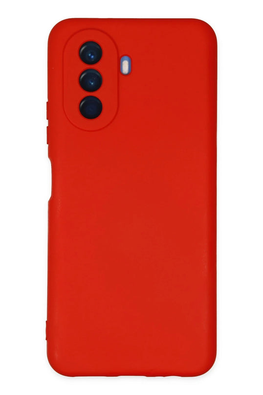 Huawei Nova Y70 Nano içi Kadife Silikon Kılıf - Kırmızı