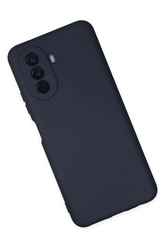 Huawei Nova Y70 Nano içi Kadife Silikon Kılıf - Lacivert 3