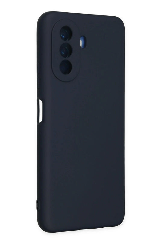 Huawei Nova Y70 Nano içi Kadife Silikon Kılıf - Lacivert 2