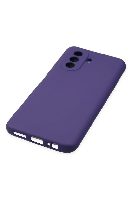 Huawei Nova Y70 Nano içi Kadife Silikon Kılıf - Mor 4