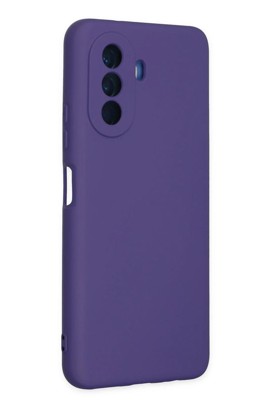 Huawei Nova Y70 Nano içi Kadife Silikon Kılıf - Mor 2