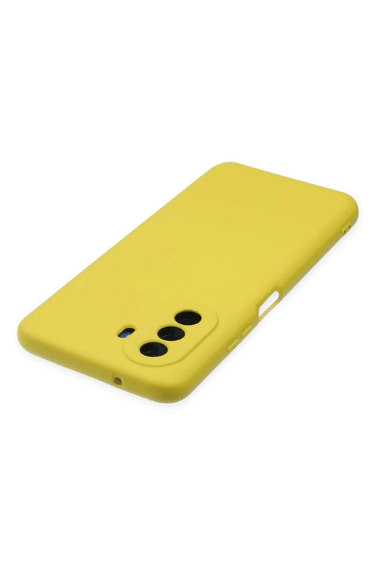 Huawei Nova Y70 Nano içi Kadife Silikon Kılıf - Sarı 5