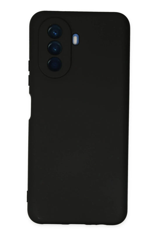 Huawei Nova Y70 Nano içi Kadife Silikon Kılıf - Siyah