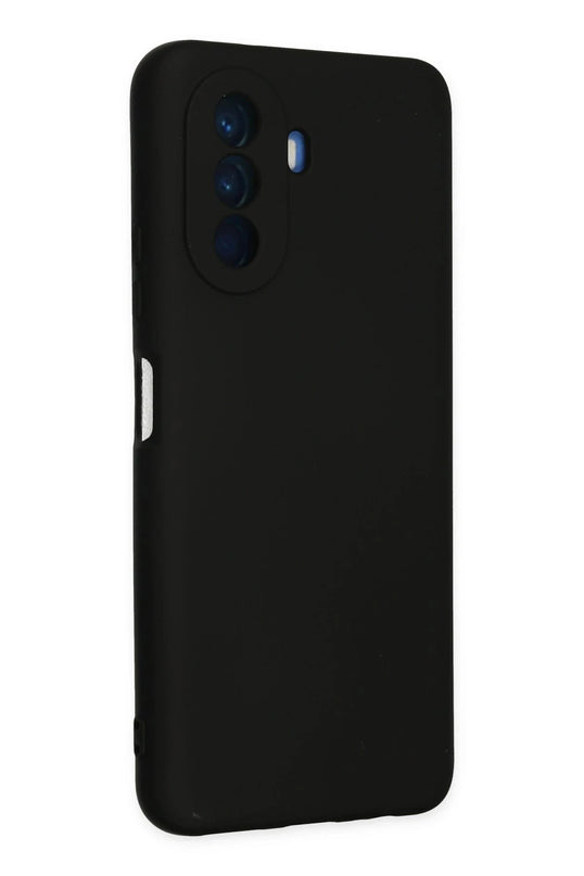 Huawei Nova Y70 Nano içi Kadife Silikon Kılıf - Siyah 2