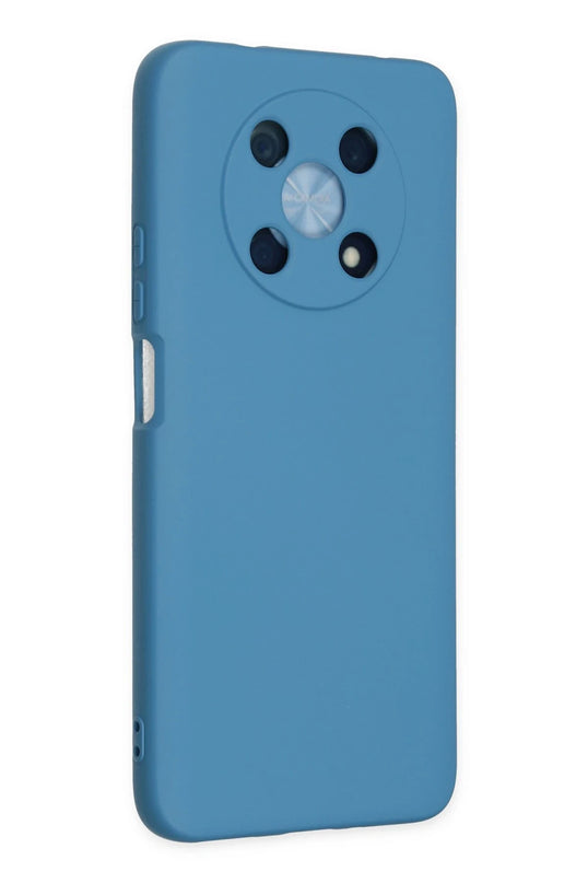 Huawei Nova Y90 Nano içi Kadife Silikon Kılıf - Mavi 2