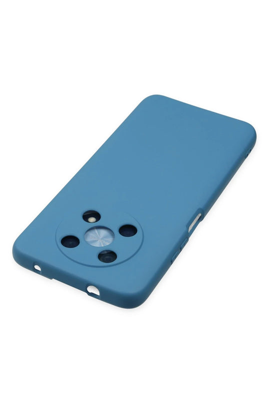 Huawei Nova Y90 Nano içi Kadife Silikon Kılıf - Mavi 4