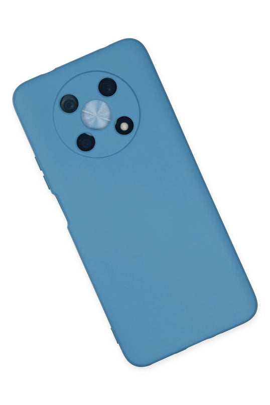 Huawei Nova Y90 Nano içi Kadife Silikon Kılıf - Mavi 3