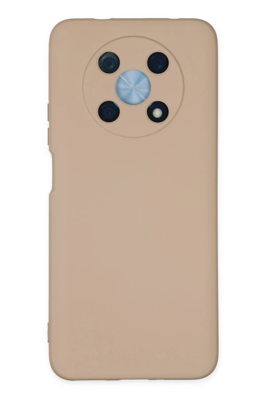 Huawei Nova Y90 Nano içi Kadife Silikon Kılıf - Pudra