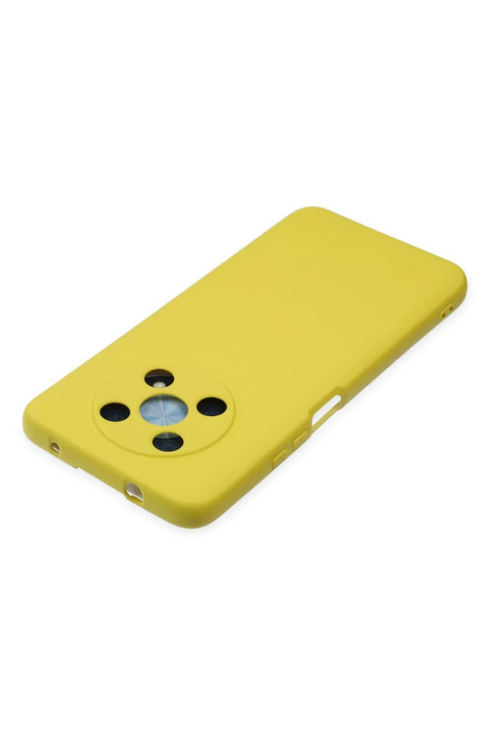 Huawei Nova Y90 Nano içi Kadife Silikon Kılıf - Sarı 4