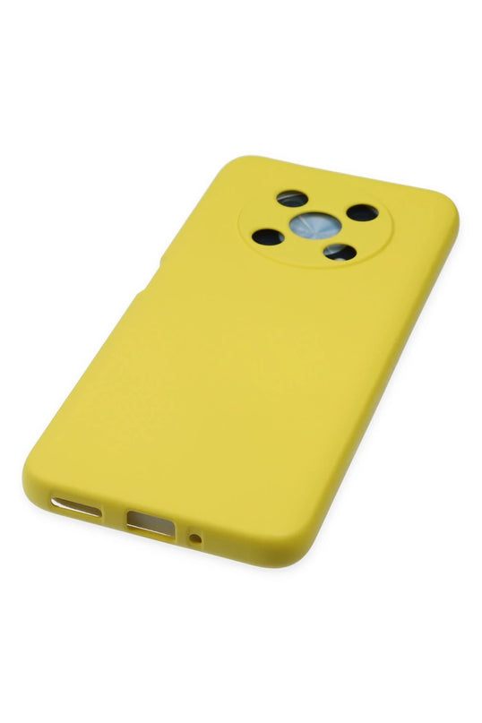 Huawei Nova Y90 Nano içi Kadife Silikon Kılıf - Sarı 3