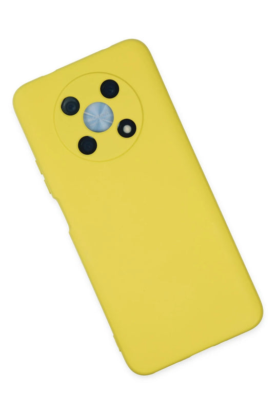 Huawei Nova Y90 Nano içi Kadife Silikon Kılıf - Sarı 5