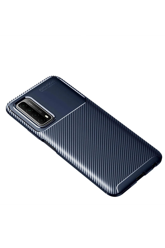 Huawei P Smart 2021 Auto Focus Karbon Kapak Kılıf - Lacivert 2